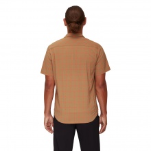 Mammut Hiking Shirt Mountain Outdoor Short Sleeve 2022 (antimicrobial treatment, UV protection) sand brown/red Men